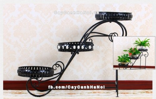 Kệ sắt phong cách châu âu 3 tầng