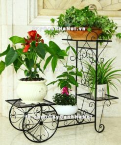 Giá sắt trang trí sân vườn