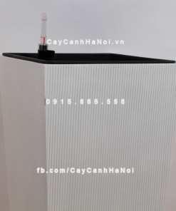 Chậu composite trồng cây cao cấp thông minh 1606S (Trắng mờ) 1 Chau composite trong cay thong minh cao cap 1606S trang2