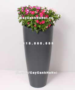 Chau composite trong cay thong minh cao cap 1649S xam2