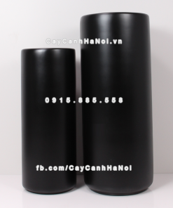 Chậu composite trồng cây cao cấp Anber 1232 (Đen mờ) 1 chau composite trong cay cao cap 1232 den mo 1