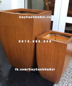 Chậu composite trồng cây cao cấp Anber 1021 (Vân gỗ) 2 chau composite trong cay cao cap Anber 1021van go 8 1