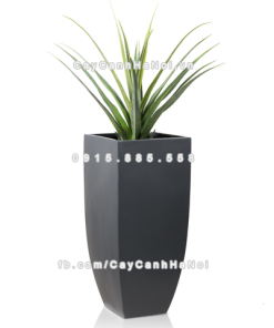 Chậu composite trồng cây cao cấp Anber 1025 (Đen mờ) 1 chau composite trong cay cao cap Anber 1025den mo 2