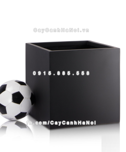 Chậu composite trồng cây cao cấp Anber 1055 (Đen mờ) 3 chau composite trong cay cao cap anber 1055den mo 3